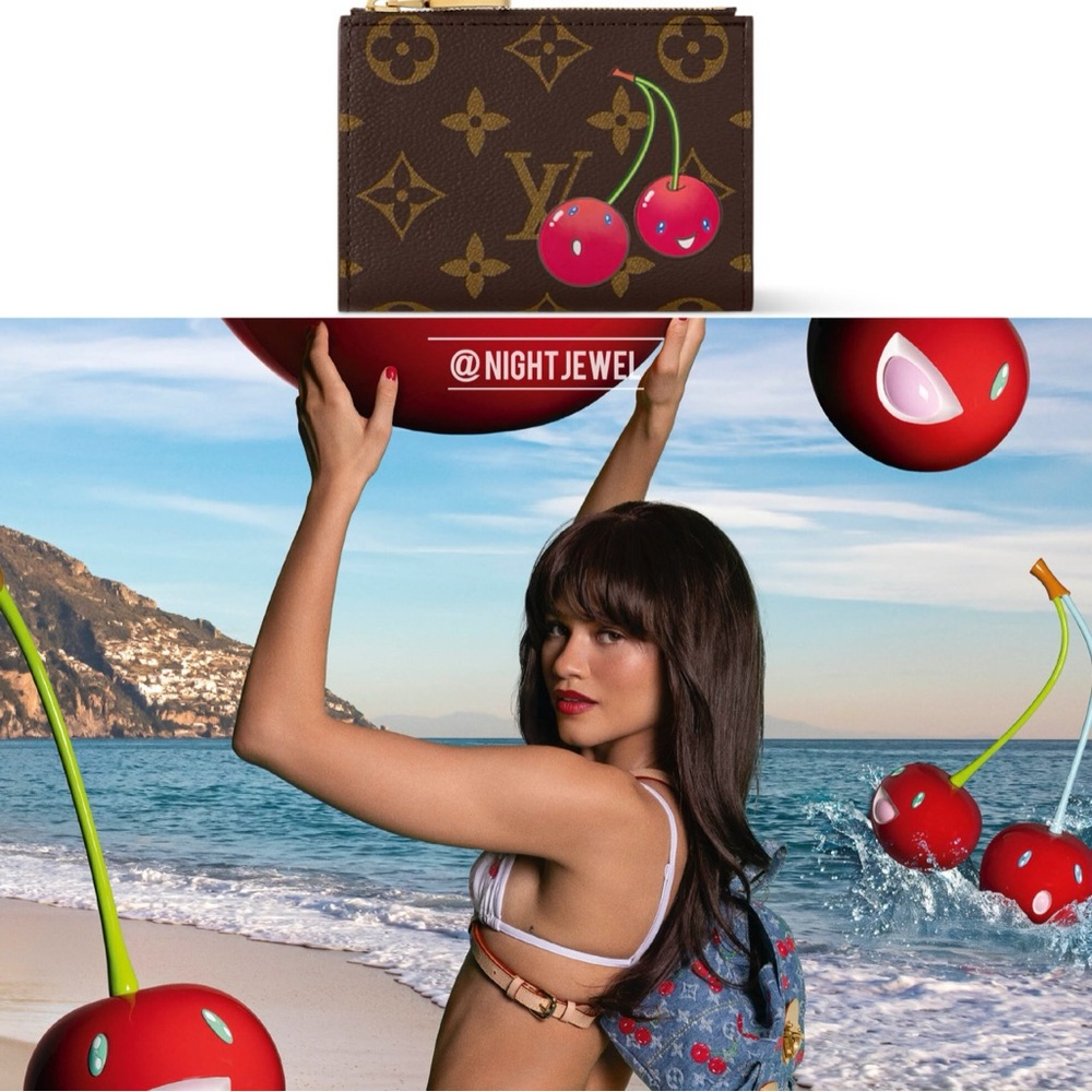 🍒BRANDNEW LIMITED Louis Vuitton x Murakami Monogram LV Cherry Lisa Wallet M13420